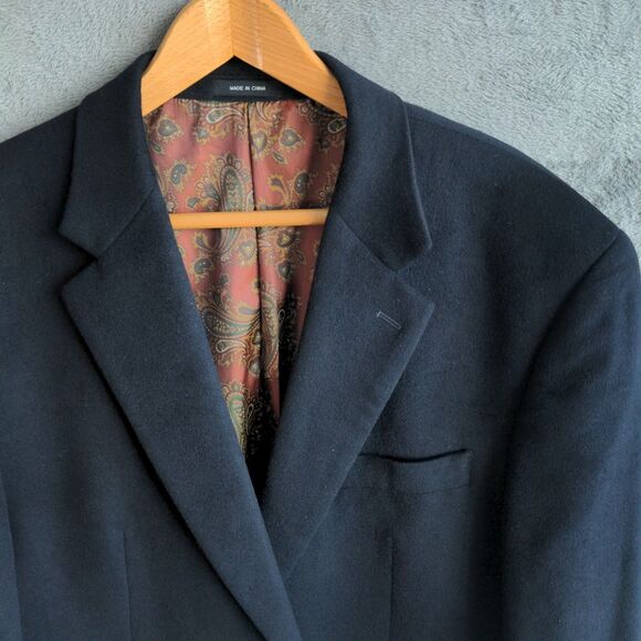 Ralph Lauren Other - Lauren Ralph Lauren Silk Wool Cashmere Black/Blue Blazer Jacket Suit Paisley
